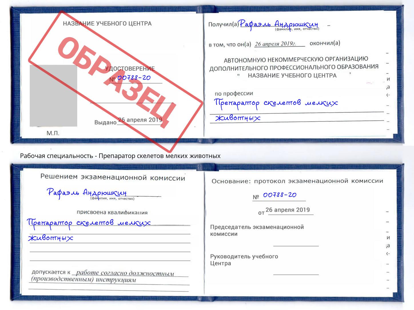 Препаратор скелетов мелких животных Тосно